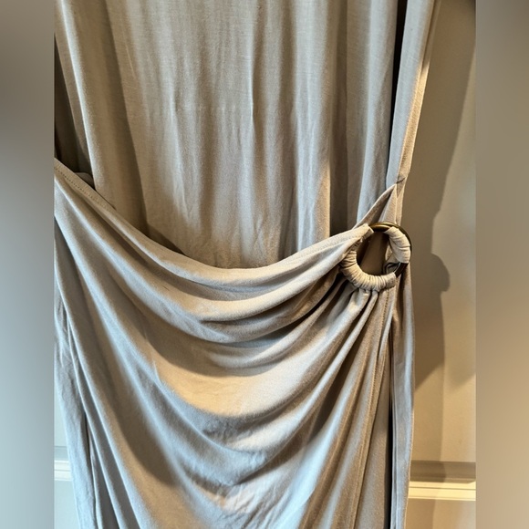 NEW Free People Alyssa Wrap Maxi Dress Dolman Sleeve Size Small Gray NWT - Picture 4 of 6